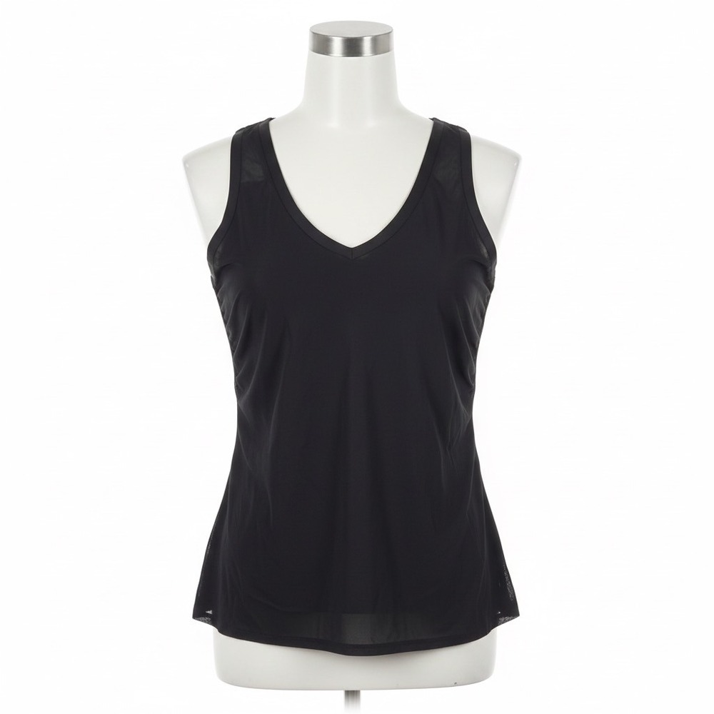 Sonic Slimmers by‎ Kathleen Kirkwood Tank Top M Black V-Neck Compression Shaper